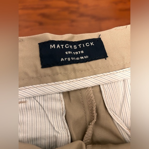 NWT 34 Waist flat front khaki straight leg Matchstick pants - Picture 3 of 8